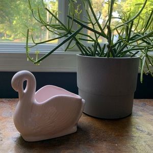 Strawberry milk colored vintage swan